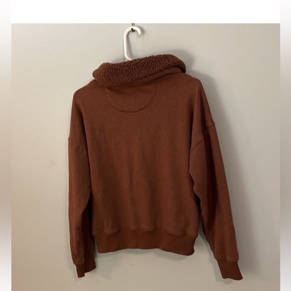 Vintage Y2K American Eagle Outfitters Brown Sherpa Collar Button Pullover Size S - Picture 4 of 9